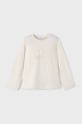 Dětské bavlněné tričko s dlouhým rukávem Mayoral kulatý béžová 178.6E.Mini.9BYH