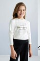 Mayoral longsleeve din bumbac pentru copii print bej 830.8A.Junior.9BYH