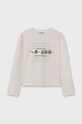 Mayoral longsleeve din bumbac pentru copii 830.8A.Junior.9BYH bej AW24