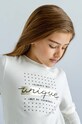 Mayoral longsleeve din bumbac pentru copii bej 830.8A.Junior.9BYH