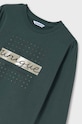 Дитячий бавовняний лонгслів Mayoral 830.8A.Junior.9BYH зелений AW24