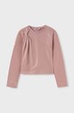 Mayoral longsleeve dziecięcy z elastanem różowy 7007.8B.Junior.9BYH