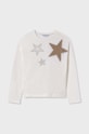 Mayoral longsleeve bawełniany dziecięcy nadruk beżowy 7008.8C.Junior.9BYH