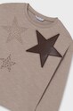 Mayoral longsleeve bawełniany dziecięcy 7008.8C.Junior.9BYH beżowy AW24