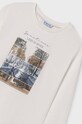 Fete Mayoral longsleeve din bumbac pentru copii 7009.8C.Junior.9BYH albastru