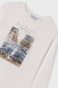 Dziewczynka Mayoral longsleeve bawełniany dziecięcy 7009.8C.Junior.9BYH niebieski