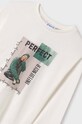 Хлопковый детский лонгслив Mayoral 7009.8C.Junior.9BYH зелёный AW24