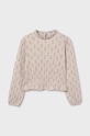 Mayoral longsleeve dziecięcy 7013.8E.Junior.9BYH beżowy AW24