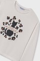 Mayoral longsleeve bawełniany dziecięcy 7014.8E.Junior.9BYH beżowy AW24