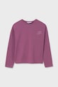 Mayoral longsleeve din bumbac pentru copii print violet 7014.8E.Junior.9BYH