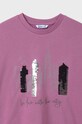 Mayoral longsleeve din bumbac pentru copii 7016.8G.Junior.9BYH violet AW24
