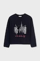 Mayoral longsleeve bawełniany dziecięcy nadruk czarny 7016.8G.Junior.9BYH