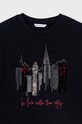 Dziewczynka Mayoral longsleeve bawełniany dziecięcy 7016.8G.Junior.9BYH czarny