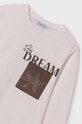 Mayoral longsleeve dziecięcy 7017.8G.Junior.9BYH beżowy AW24