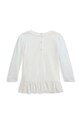 Хлопковый лонгслив для младенцев Polo Ralph Lauren 310952348001 белый AW24