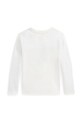 Polo Ralph Lauren longsleeve din bumbac pentru copii 312952134001 alb AW24