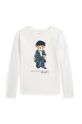 Polo Ralph Lauren longsleeve din bumbac pentru copii print alb 313952134001