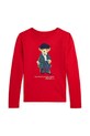 Παιδικό βαμβακερό μακρυμάνικο Polo Ralph Lauren στάμπα κόκκινο 313952134002