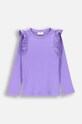 Coccodrillo longsleeve dziecięcy z elastanem fioletowy ZC4143101AGK