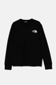 Детска блуза с дълги ръкави The North Face VERTICAL GRAPHIC RELAXED LS TEE памук черен NF0A89J3JK31