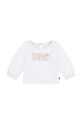 Хлопковый лонгслив для младенцев Levi's BATWING LS PUFF DETAIL TOP хлопок белый 1EL412