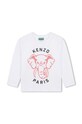 Kenzo Kids longsleeve bawełniany dziecięcy nadruk biały K60706.86.108