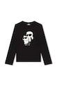 Karl Lagerfeld longsleeve copii print negru Z30209.86.108