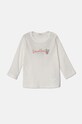 Хлопковый лонгслив для младенцев United Colors of Benetton круглый вырез белый 3I9WA1057.W.Seasonal