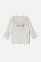 Pamučna majica dugih rukava za bebe United Colors of Benetton pamuk bijela 3I9WA1057.W.Seasonal