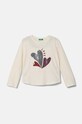 United Colors of Benetton longsleeve din bumbac pentru copii imprimeu bej 3I1XC10KC.G.Seasonal