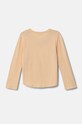 Хлопковый детский лонгслив United Colors of Benetton 3I1XC10KC.G.Seasonal бежевый AW24