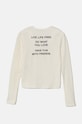 Dětské tričko s dlouhým rukávem United Colors of Benetton 39QFC10K5.G.Seasonal béžová AW24