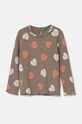 United Colors of Benetton longsleeve dziecięcy wzorzyste brązowy 36LKG10FF.P.Seasonal