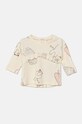United Colors of Benetton longsleeve bawełniany niemowlęcy wzorzyste beżowy 3VDDA1059.W.Seasonal