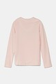 Дитячий бавовняний лонгслів Guess K4BI13.J1314.9BYH рожевий AW24