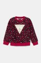 Guess felpa in cotone bambino/a sovrastampa rosa K4BQ00.KAD73.9BYH