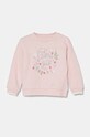 Guess bluza bawełniana dziecięca aplikacja różowy K4BQ08.KAX74.9BYH