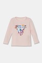 Guess longsleeve niemowlęcy z elastanem różowy A4BI00.J1314.9BYH
