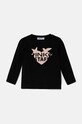 Detské tričko s dlhým rukávom Pinko Up s elastanom čierna F4PIBGTH174