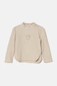 Dječja majica dugih rukava Pinko Up s elastinom bež F4PIBGTN148