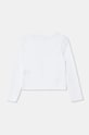 Pinko Up longsleeve din bumbac pentru copii F4PIJGTH024 alb AW24
