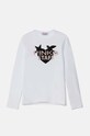 Dětské tričko s dlouhým rukávem Pinko Up nášivka bílá F4PIJGTH054