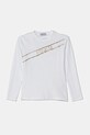 Pinko Up longsleeve dziecięcy aplikacja biały F4PIJGTH066