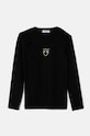 Детский лонгслив Pinko Up аппликация чёрный F4PIJGTH144