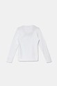 Хлопковый детский лонгслив Pinko Up F4PIJGTH151 белый AW24