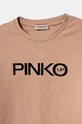 Дівчинка Дитячий бавовняний лонгслів Pinko Up F4PIJGTH151 помаранчевий