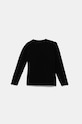 Дитячий бавовняний лонгслів Pinko Up F4PIJGTH151 чорний AW24