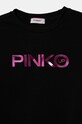 Дівчинка Дитячий бавовняний лонгслів Pinko Up F4PIJGTH151 чорний