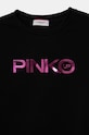 Дівчинка Дитячий бавовняний лонгслів Pinko Up F4PIJGTH151 чорний