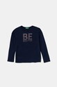Хлопковый детский лонгслив United Colors of Benetton аппликация тёмно-синий 3I1XC10JS.G.Seasonal